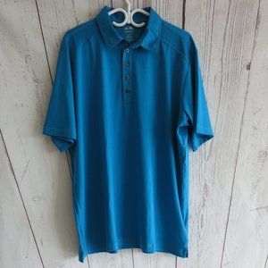 Adidas Clima Cool Blue Short Sleeve Casual Golf Polo Shirt - Size XL